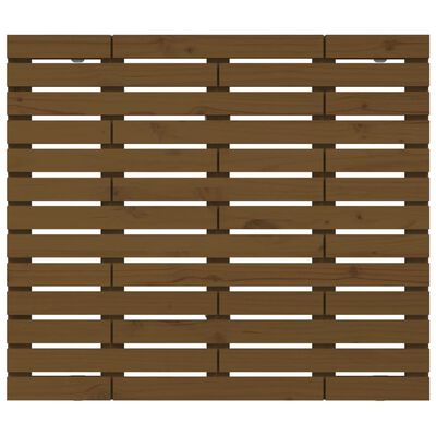 vidaXL Tête de lit murale Marron miel 126x3x91,5 cm Bois massif de pin