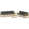 vidaXL Ensemble de canap&eacute;s d'ext&eacute;rieur 9 pc Blanc et anthracite