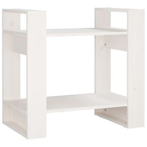 vidaXL Biblioth&egrave;que/S&eacute;parateur de pi&egrave;ce Blanc 60x35x57 cm Bois de pin