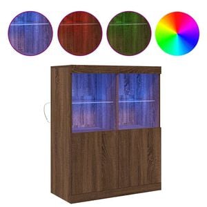 vidaXL Buffet ch&ecirc;ne marron 81x37x100 cm bois d'ing&eacute;nierie