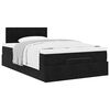 vidaXL Cadre de lit ottoman avec matelas noir 120x200 cm velours