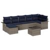 vidaXL Ensemble de canap&eacute; de jardin 8 pc Gris polyrotin