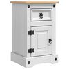 vidaXL Table de chevet Corona Blanc 35 x 32,5 x 58 cm Pin massif