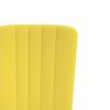vidaXL Chaises &agrave; manger lot de 4 Jaune moutarde Velours