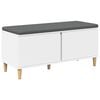 vidaXL Banc d'entr&eacute;e Blanc 100 x 38 x 46 cm Bois Ing&eacute;nierie et Tissu