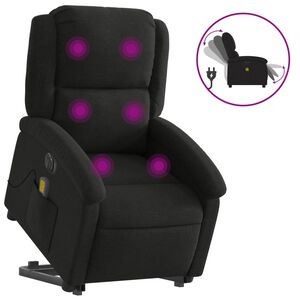 vidaXL Fauteuil inclinable de massage &eacute;lectrique Noir Tissu