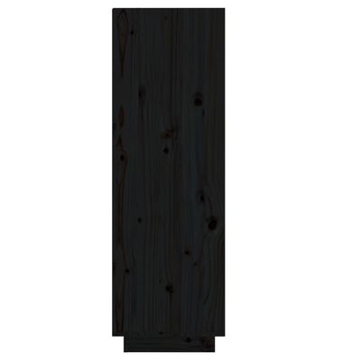 vidaXL Armoire à chaussures noir 30x34x105 cm bois de pin massif