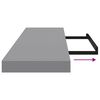 vidaXL &Eacute;tag&egrave;re murale flottante gris 90x23,5x3,8 cm MDF