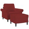 vidaXL Fauteuil avec repose-pied Rouge bordeaux 60 cm Tissu
