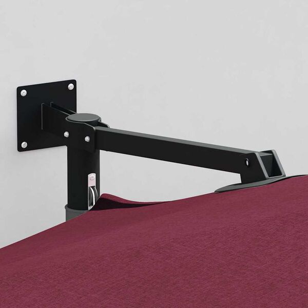 vidaXL Parasol de jardin Rouge et Noir 248 x 248 x 148 cm