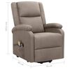 vidaXL Fauteuil de massage Taupe Tissu