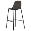 vidaXL Chaises de bar lot de 2 gris foncé tissu