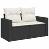 vidaXL Salon de jardin avec coussins 8 pcs noir r&eacute;sine tress&eacute;e acacia