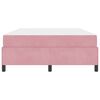 vidaXL Cadre de lit avec matelas Rose 160 x 200 cm tissu