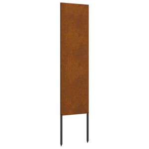 vidaXL &Eacute;cran de confidentialit&eacute; de jardin Fretwork Rouill&eacute; 32 x 140 cm