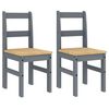 vidaXL Chaises &agrave; manger lot de 2 PANAMA gris bois massif de pin