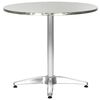 vidaXL Table de jardin Argent&eacute; 80x70 cm Aluminium