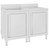 vidaXL &Eacute;vier de cuisine commercial Acier inoxydable 120x60x96 cm