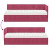 vidaXL Cadre de lit d'angle avec matelas 2 pcs Vert Velours