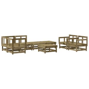 vidaXL Salon de jardin 8 pcs bois de pin impr&eacute;gn&eacute;