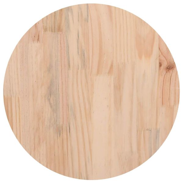 vidaXL Dessus de table Blanc Ø30x2,5 cm Bois de pin massif