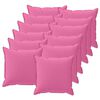 vidaXL Housse de coussin 12 pc HOUTEN Rose 50 x 50 cm Polyester