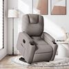 vidaXL Fauteuil inclinable &eacute;lectrique taupe tissu