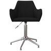 vidaXL Chaises pivotantes &agrave; manger lot de 2 Noir Tissu