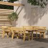 vidaXL Ensemble &agrave; manger de jardin 3 pcs Bois de pin impr&eacute;gn&eacute;