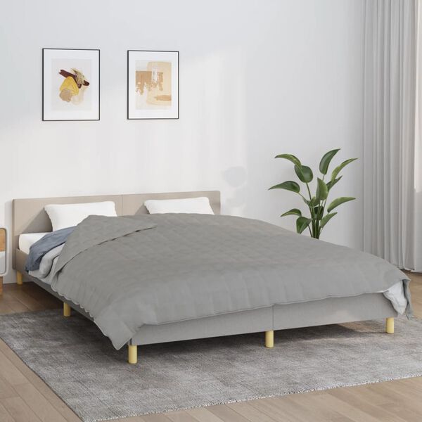 vidaXL Couverture lest&eacute;e Gris 200x230 cm 9 kg Tissu