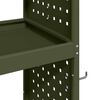vidaXL Chariot &agrave; outils avec &eacute;tag&egrave;re Vert olive 75 x 35 x 73 cm