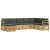 vidaXL Ensemble de canap&eacute;s d'ext&eacute;rieur 8 pc Blanc et anthracite