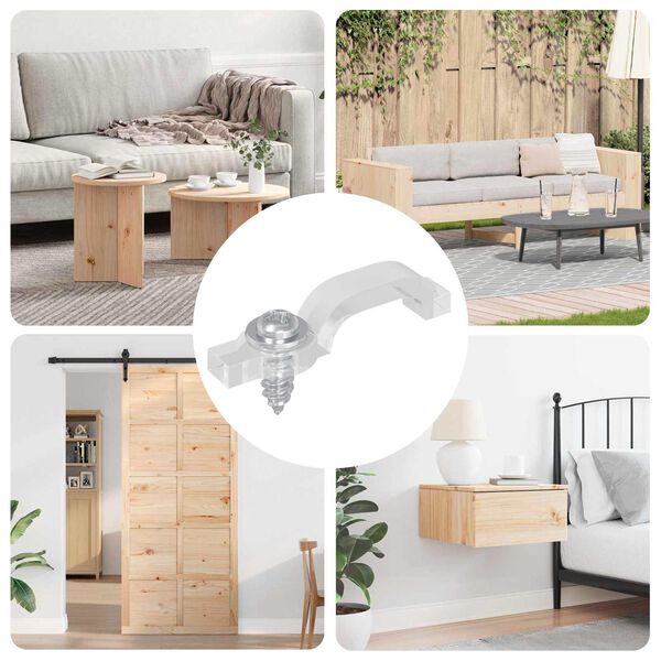 vidaXL Clips de bande LED 2 pcs Transparent 2 x 1 x 0.5 cm