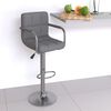 vidaXL Tabouret de bar Gris Similicuir