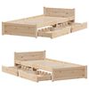 vidaXL Cadre de lit sans matelas 100x200 cm bois massif de pin