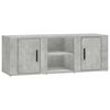 vidaXL Meuble TV Gris b&eacute;ton 100x31,5x35 cm Bois d'ing&eacute;nierie