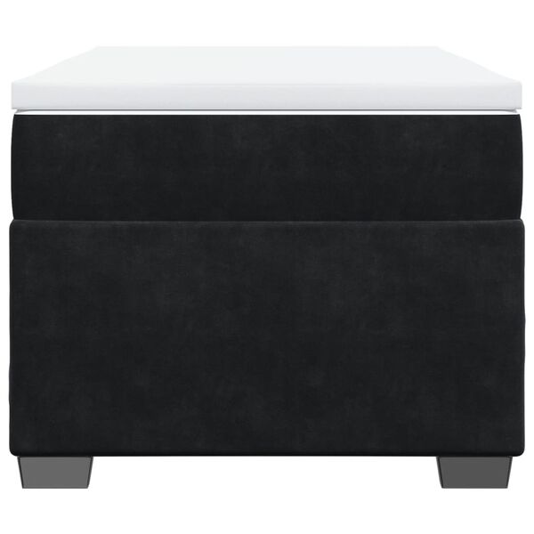 vidaXL Sommier &agrave; lattes de lit avec matelas Noir 90x190 cm Velours