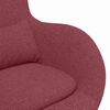 vidaXL Fauteuil &oelig;uf Bordeaux 63 x 73 x 90 cm tissu