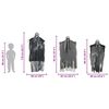 vidaXL Fant&ocirc;me Suspendu Halloween 3 pcs Noir 66 x 110 cm Polyester