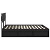 vidaXL Cadre de lit avec matelas Noir 200 x 200 cm Bois de pin massif