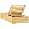 vidaXL Chaise longue Bois de pin imprégné de vert
