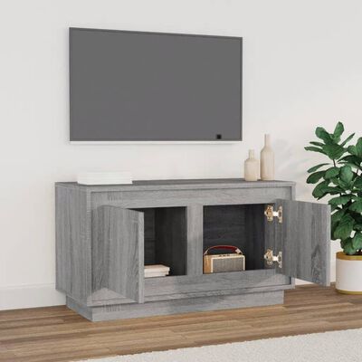 vidaXL Meuble TV sonoma gris 80x35x45 cm bois d'ingénierie