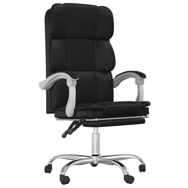 vidaXL Fauteuil inclinable de bureau noir similicuir