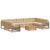 vidaXL Ensemble de canap&eacute;s d'ext&eacute;rieur 10 pc Blanc et Beige