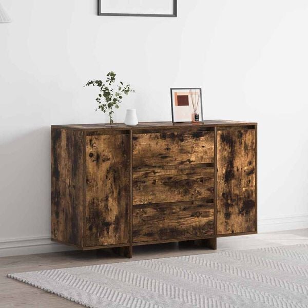 vidaXL Buffet Ch&ecirc;ne fum&eacute; 120 x 41 x 75 cm Bois d'ing&eacute;nierie
