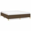vidaXL Cadre de lit sans matelas marron fonc&eacute; 180x200 cm tissu