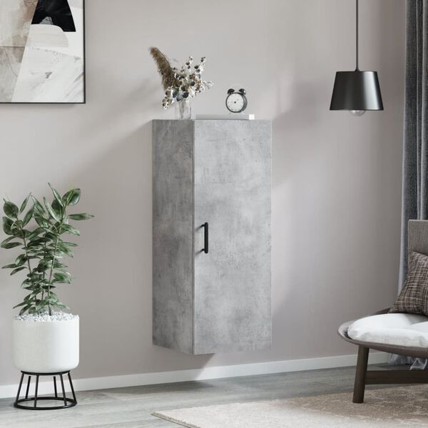 vidaXL Armoire murale gris béton 34,5x34x90 cm