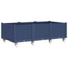 vidaXL Jardini&egrave;re &agrave; roulettes bleu gris 150x80x54 cm PP