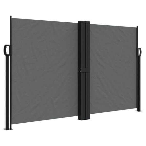 vidaXL Auvent latéral rétractable anthracite 140x1000 cm