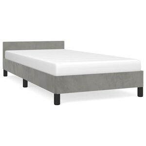 vidaXL Cadre de lit sans matelas gris clair 90x200 cm velours
